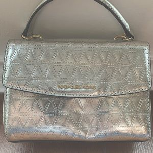Michael Kors metallic evening purse